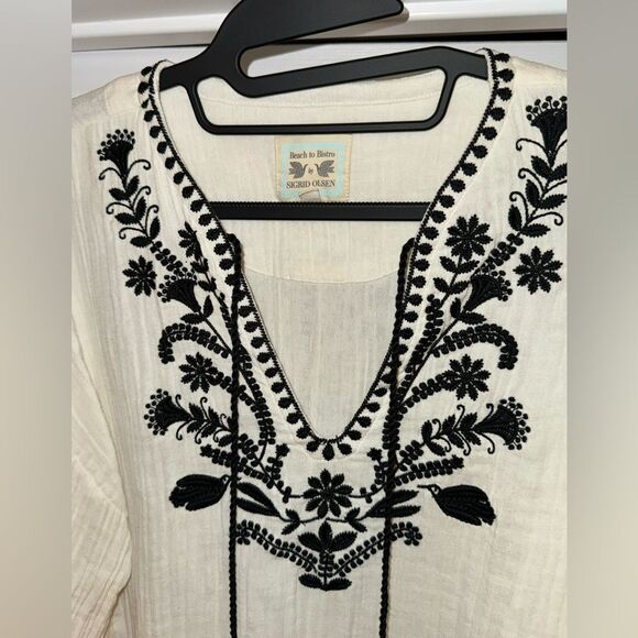 BEACH TO BISTRO JACINDA BLOUSE IN WHITE sz L - Picture 5 of 9